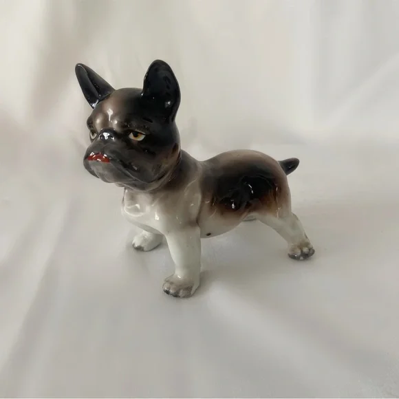 Vintage 60s japan English bulldog ceramic porcelain figurine statue home decor - Picture 2 of 5